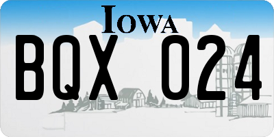 IA license plate BQX024