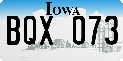 IA license plate BQX073