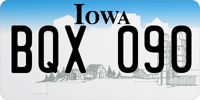IA license plate BQX090