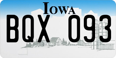 IA license plate BQX093