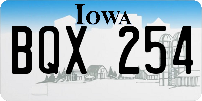 IA license plate BQX254