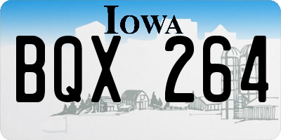 IA license plate BQX264