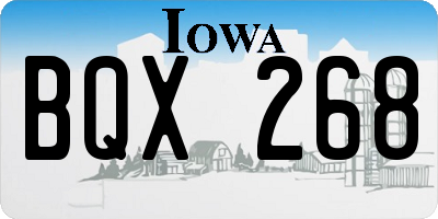 IA license plate BQX268