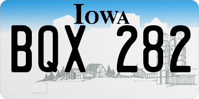 IA license plate BQX282