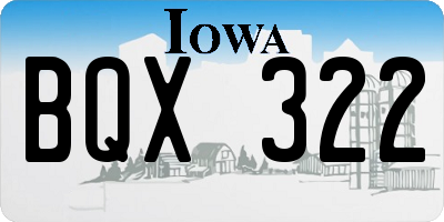 IA license plate BQX322
