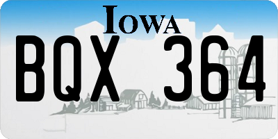 IA license plate BQX364