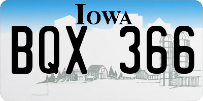 IA license plate BQX366