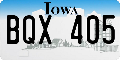 IA license plate BQX405