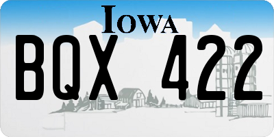 IA license plate BQX422