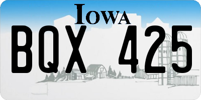 IA license plate BQX425