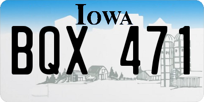 IA license plate BQX471