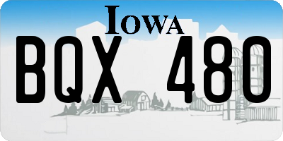 IA license plate BQX480