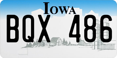 IA license plate BQX486