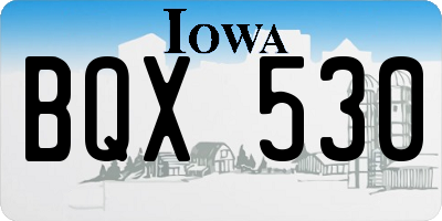 IA license plate BQX530