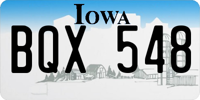 IA license plate BQX548