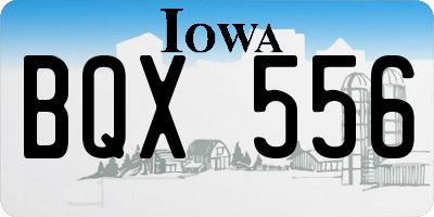 IA license plate BQX556