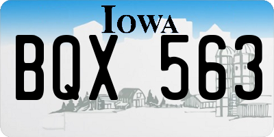 IA license plate BQX563