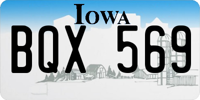 IA license plate BQX569