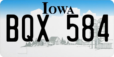 IA license plate BQX584