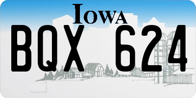 IA license plate BQX624