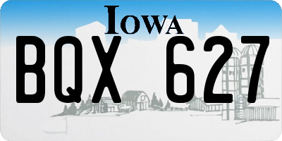 IA license plate BQX627