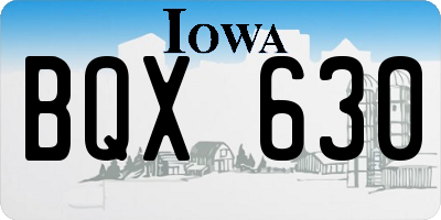 IA license plate BQX630