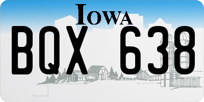 IA license plate BQX638