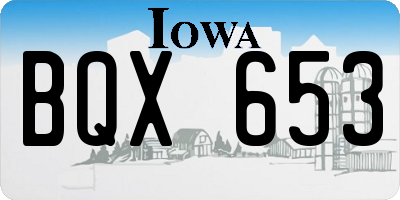 IA license plate BQX653