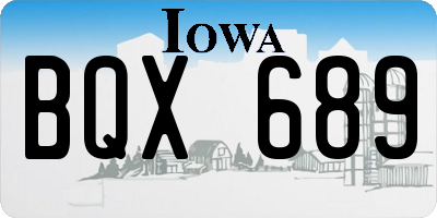 IA license plate BQX689