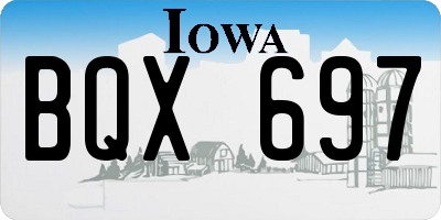 IA license plate BQX697