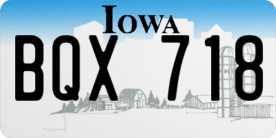 IA license plate BQX718