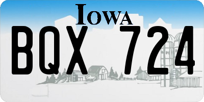 IA license plate BQX724