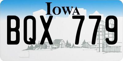 IA license plate BQX779