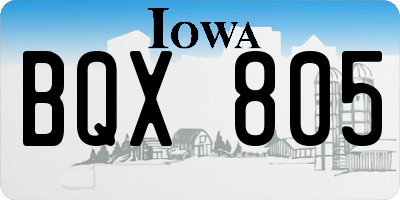 IA license plate BQX805