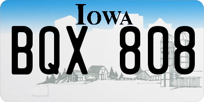 IA license plate BQX808