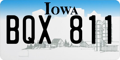 IA license plate BQX811