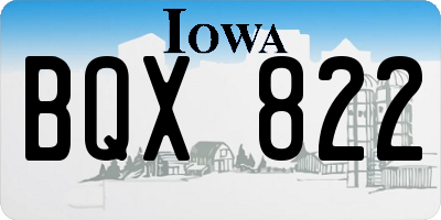 IA license plate BQX822