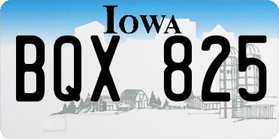IA license plate BQX825
