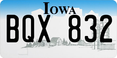 IA license plate BQX832