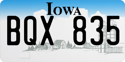 IA license plate BQX835