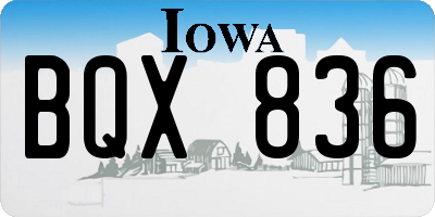 IA license plate BQX836