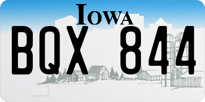 IA license plate BQX844