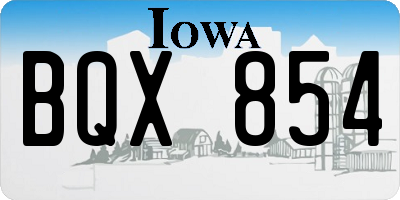 IA license plate BQX854
