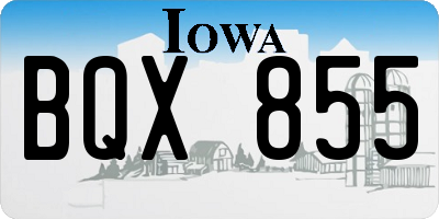 IA license plate BQX855