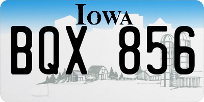 IA license plate BQX856