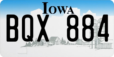 IA license plate BQX884