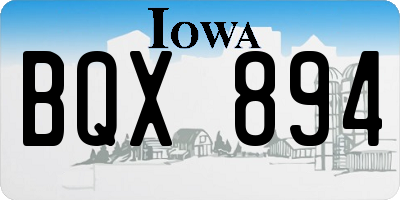 IA license plate BQX894