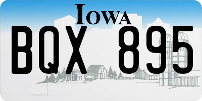 IA license plate BQX895