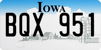 IA license plate BQX951