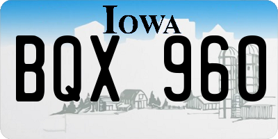 IA license plate BQX960